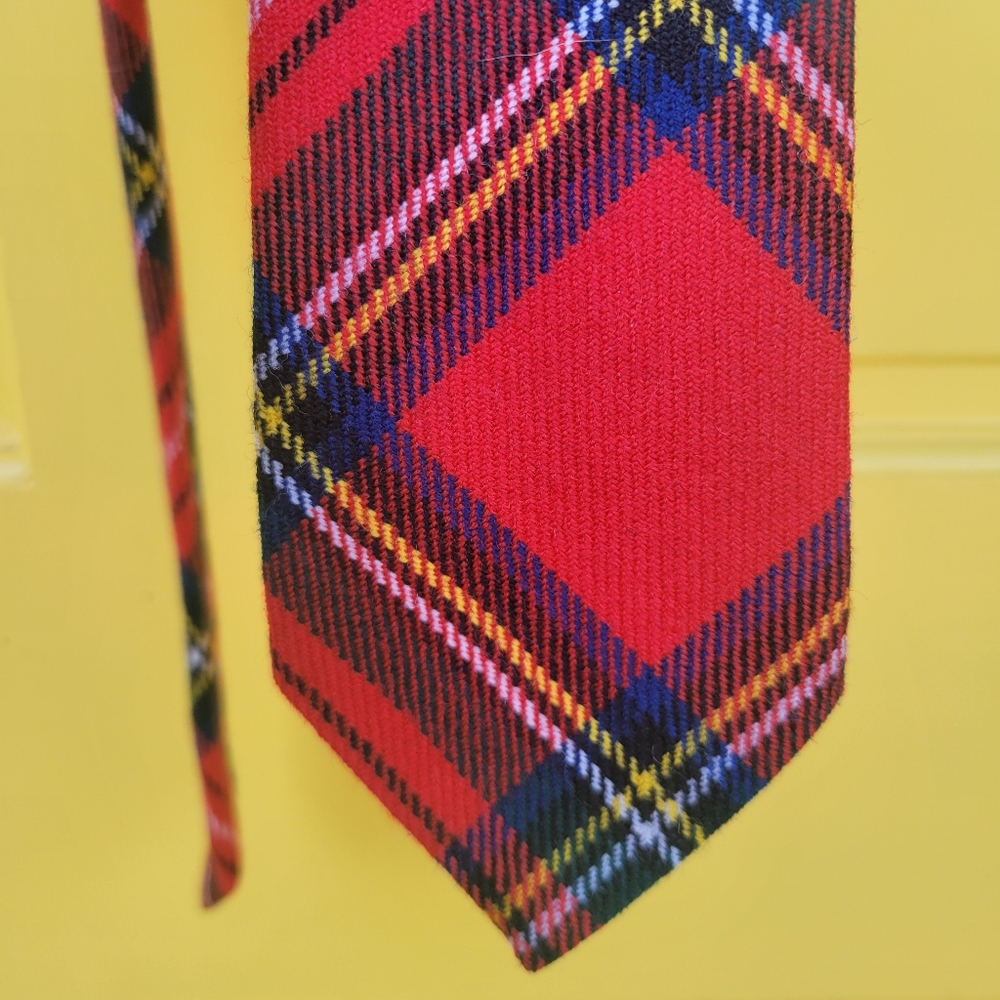 Theros Royal Stewart Tartan 100% Wool Slim Neck Tie | Made in UK